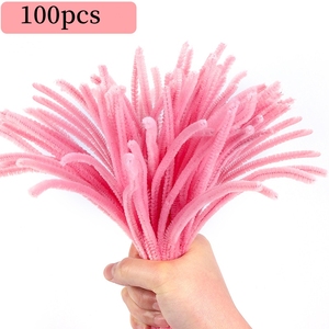 100 piezas creativas de tubo de vástago de chenilla limpiador de tuberías artesanía <span class=keywords><strong>Fuzzy</strong></span> Sticks <span class=keywords><strong>Wire</strong></span> <span class=keywords><strong>Craft</strong></span> para creativo hecho a mano Diy Art <span class=keywords><strong>Craft</strong></span> Project - Product Image 3