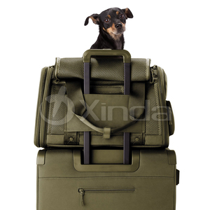Bolsa de transporte <span class=keywords><strong>para</strong></span> <span class=keywords><strong>perros</strong></span> de viaje aprobada por la aerolínea personalizada, transportador de mascotas plegable de lados suaves - Product Image 6