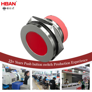 HBAN Lampe indicatrice LED IP67 étanche en acier inoxydable rouge vert bleu avec fils 22mm 220V/24V Lampe pilote 50000 heures - Product Image 1