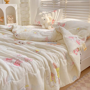 Cut فئة جديدة من خيوط كريب درجة الأم والطفل لتكييف الهواء في الصيف لحاف رقيق من القطن بارد للربيع والخريف والشتاء - Product Image 3