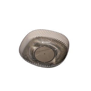 Plato de fruta minimalista de plástico transparente para el hogar, bandeja para servir en la sala de estar, apto para lavavajillas, diseño de color sólido - Product Image 2