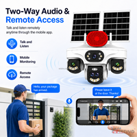 Caméra solaire Wistino 16MP AOV 4G avec carte SIM, quatre objectifs, 3 PTZ, batterie 16000mAh, enregistrement vidéo 24/7, vision nocturne couleur
