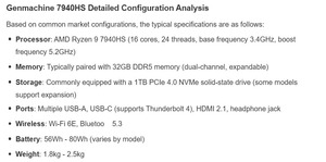 Mini <span class=keywords><strong>PC</strong></span> HD GenMachine avec processeur AMD Ryzen 9 7940HS 16 cœurs et 24 threads, DDR5 16/32, disque dur SSD 512 Go, Windows 11, Wifi6 pour jeux <span class=keywords><strong>PC</strong></span> - Product Image 5