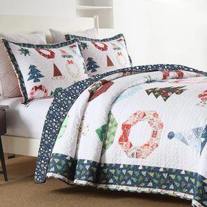 Juegos de edredón de Navidad 100% poliéster acolchado colcha al por mayor precio más barato cubierta de cama Navidad - Product Image 4