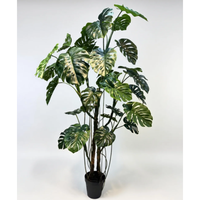 Petit paysage de mousse artificielle dans un pot en céramique Mini plantes vertes artificielles pour la décoration de bureau à domicile Terrarium artificiel Monstera
