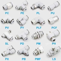 Raccords pneumatiques rapides à enfoncer 4mm 6mm 8mm 10mm, raccords de tuyau à connexion rapide, raccords pneumatiques en plastique