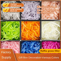 Remplissage de boîte cadeau en papier déchiqueté multicolore écologique de haute qualité, recyclable, décoratif, en raphia, pour emballage