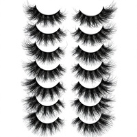 Cils artificiels MustSea Pingdu, faux cils en vison, effet œil de chat, 18 mm, longs et légers, volume 5D 8D 10D, bandes de cils artificiels, lot de 7 paires