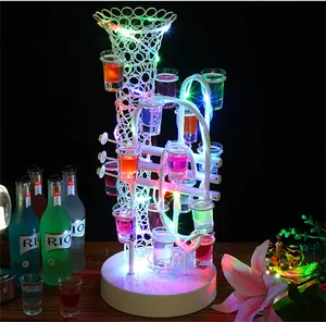 创意萨克斯管酒吧KTV发光二极管鸡尾酒杯架子弹杯酒架发光二极管夜总会派对酒架 - Product Image 5