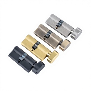 Cilindro de Perfil con Pomo Giratorio Moderno de Latón Europeo con Clasificación de Resistencia al Fuego EN1303 y DIN 18252 para Puertas - Product Image 6