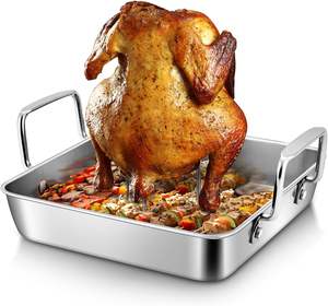 <span class=keywords><strong>SEB</strong></span> Petite rôtissoire avec canette de bière Support pour poulet Moules carrées en acier inoxydable Four à griller Fumoir - Product Image 1