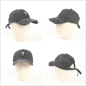 Gorra de Béisbol Vintage con Signo de Interrogación, de Mezclilla Lavada, Unisex, Corona Suave, Ajustable, Estilo Urbano - Product Image 2
