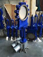 Vanne à guillotine ronde électrique en acier inoxydable 304 CF8 WCB, corps en acier inoxydable, fabriquée en Chine, CE ANSI DN200 DN150 Pn16 Pn25