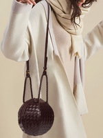 Sac Tendance 2024 produits de livraison directe 2025 portefeuille de créateur de luxe femmes Mini sacs petit sac à main tissé sac cylindrique en cuir Pu