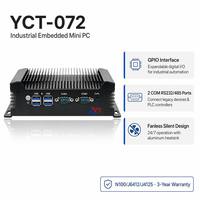 Ordinateur industriel embarqué sans ventilateur YCT Intel N100 4 cœurs GPIO RS232 COM double LAN, passerelle IoT, automatisation, POS, PC industriel OEM