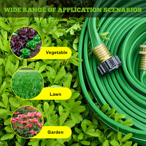 Mangueira de Irrigação Vertak de 50 pés com Três Tubos para Jardim e Fazenda, Mangueira de Irrigação com Conexões de Latão - Product Image 3