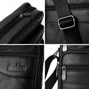 Moda viagem Couro Genuíno Crossbody Sacos para Homens Messenger <span class=keywords><strong>Bag</strong></span> Designer De Couro Sacos De Ombro Dos Homens Bolsa Masculina - Product Image 5
