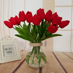 <span class=keywords><strong>Tulipanes</strong></span> de seda artificial Real Touch flor PU estilo Natural boda hogar Navidad Día DE LA MADRE Pascua graduación decoraciones regalo - Product Image 5