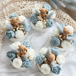 Candela Profumata a Forma di Orsacchiotto con Ali d'Angelo per Baby Shower, Compleanni, Matrimoni, Decorazioni per la Casa, Bestseller Transfrontaliero - Product Image 1