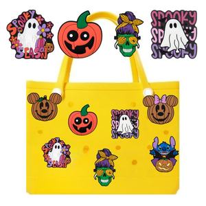 Nuevos Amuletos de PVC para Bolso Bogg de Halloween, Accesorios para Bolso de Playa Grande <span class=keywords><strong>EVA</strong></span> Bogg, Inserciones y Adornos de <span class=keywords><strong>Calabaza</strong></span> y Fantasma de Halloween - Product Image 1