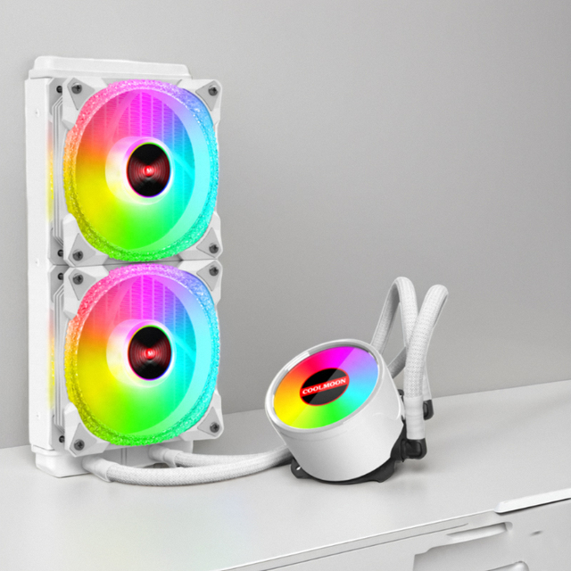 Factory Price COOLMOON Aio 240mm Liquid Cpu Cooler Gaming Computer Argb Cpu Water Cooler High Performance Pc Liquid Cooler