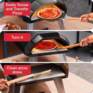 Kit di Accessori per Forno <span class=keywords><strong>Pizza</strong></span> in Metallo Include Tagliapizza, Raschietto per Impasto, Paletta e Pennello - Set da 6 Pezzi per Preparazione <span class=keywords><strong>Pizza</strong></span> Casalinga - Product Image 5