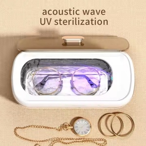 เครื่องทำความสะอาดอัลตราโซนิกแบบใช้ในบ้าน รุ่นใหม่ 110v 220v 48KHz UV เหมาะสำหรับทำความสะอาดแว่นตา ฟันปลอม และเครื่องประดับ - Product Image 2