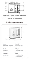 400W électrique en acier inoxydable bébé robot culinaire ménage hacher chauffe-biberons avec fonction de mélange