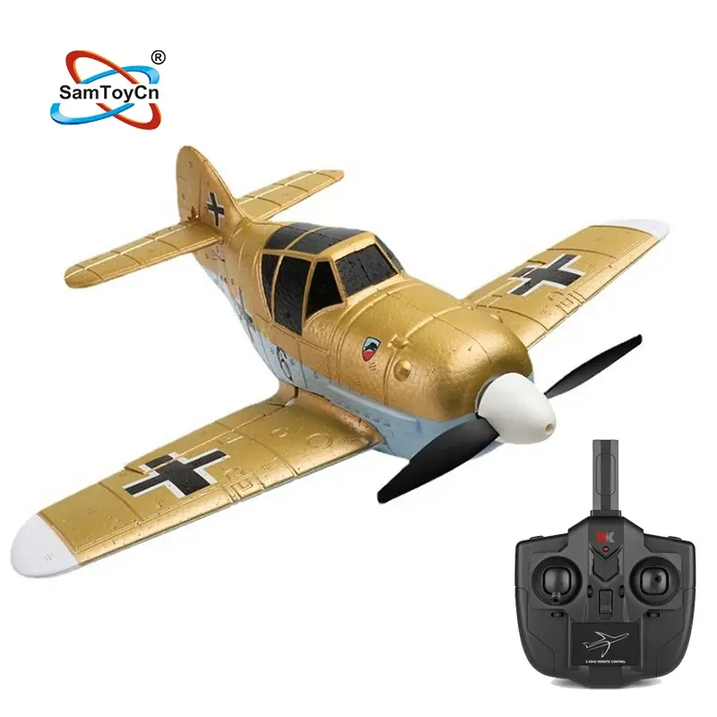 Samtoy avião de controle remoto, 2.4g 4ch, avião rc avião de espuma bf109 epp, lutador, jato, controle remoto