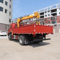 Promotion Spéciale : Camion-grue Dongfeng 4x2 5 tonnes à bras droit, moteur hydraulique Cummins pour la construction, le levage et le chargement de marchandises