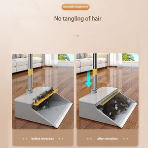 Vente en gros, ensemble balai debout et pelle à poussière en plastique avec combiné de pelle à poussière multifonction pour hall d'entrée et maison cuisine - Product Image 5