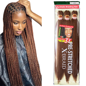 Cheveux synthétiques afro bouclés pré-étirés 3X de 26 pouces, 300g, <span class=keywords><strong>pour</strong></span> tresses, accessoires de coiffure <span class=keywords><strong>pour</strong></span> tresses - Product Image 1