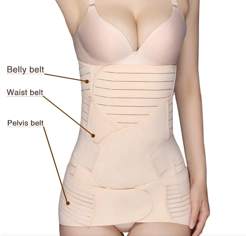 Venda quente as mulheres após a gravidez 3 em 1 pós-parto cinto corset barriga envoltório