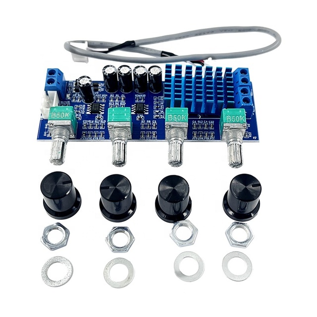 XH-M577 Dual-Channel Digital Amplifier Board - TPA3116D2 Class D Audio Module 80W*2 High Power with Tone Control DC 12-24V