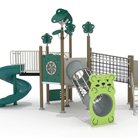 2025 Kaiqi nouveau Design série bois écologique KQ24067B aire de jeux extérieure pour enfants avec toboggan