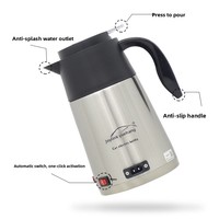 Bouilloire Électrique 12V/24V pour Voiture Yuehang, Chauffe-Eau Rapide en Acier Inoxydable Grande Capacité, Tasse à Eau pour Voiture