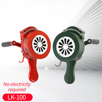 Alarma Manual de Incendio LK-100 con Manivela, 120dB Súper Fuerte, Ligera, de Aleación de Aluminio Resistente a la Intemperie, Alarma Manual de Emergencia contra Humo