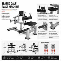 Machine à soulever les mollets assis SK Calves, équipement de musculation réglable pour la force, idéal pour la maison et la salle de sport