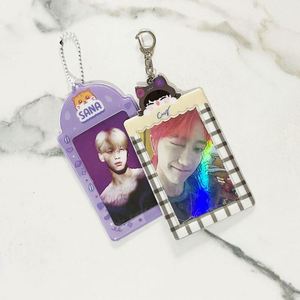 Hot Sales <b>Personalized</b> Bus Card Holder Plastic Acrylic Cute PVC With <b>Keychain</b> for Kpop Style BK Photo Card Holders - Product Image 3