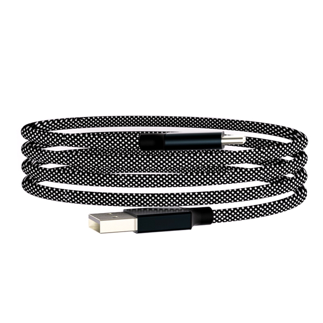 1M Tangle-Free Nylon Micro USB Type C Cable Braid Shielding Fast Data Transfer Charge Via Magnetic Fast Charging Technology