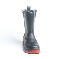 Bottes de sécurité S3 Rigger en cuir véritable lisse, résistantes à l'huile et à l'eau, antidérapantes, chaussures de travail avec embout en acier pour hommes