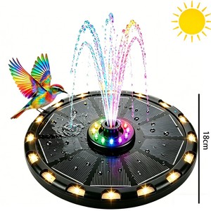 Pompe <span class=keywords><strong>solaire</strong></span> flottante colorée à LED, pompe à eau automatique de 18 cm de diamètre pour jardin <span class=keywords><strong>extérieur</strong></span>, piscine, bain d'oiseaux, <span class=keywords><strong>fontaine</strong></span> - Product Image 1