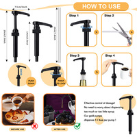 Kepala Pompa Sirup Tranny 28 Gigi untuk Kedai Kopi, Kedai Teh Susu, Jus/Selai, Nozzle Semprot, Dispenser Tekan, Bahan PP, 10 ml, 101B