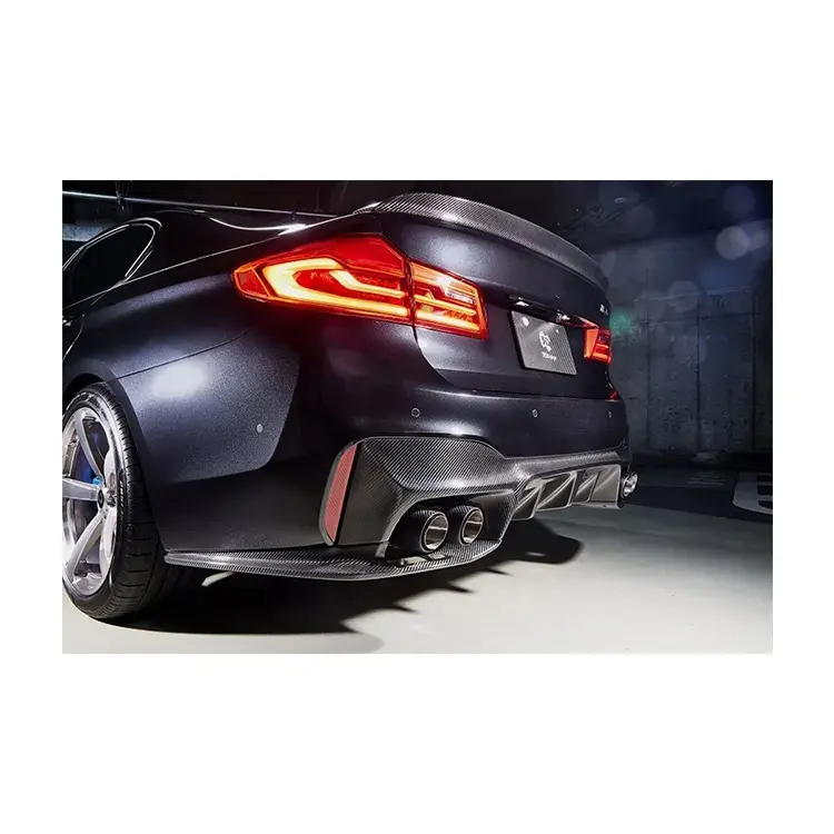 Kustom BMW Bumper depan BMW M5 F90 M5 mobil d-jenis serat karbon belakang Bumper Diffuser Lip Splitter