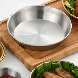Plato para Salsas y Condimentos de Acero Inoxidable 304, Pequeño y Grueso, para Kimchi, Barbacoa Coreana, Uso Doméstico y en Restaurantes, Venta al Por Mayor - Product Image 5