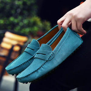 Mocassins à Logo Personnalisé Respirants Chaussures de Conduite en <span class=keywords><strong>Cuir</strong></span> à Enfiler Penny Loafers Plats en Daim Chaussures Décontractées pour Hommes - Product Image 4