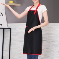 Tablier de cuisine professionnel personnalisé en coton et polyester pour homme et femme, noir, vierge, pour restaurant et salon de coiffure