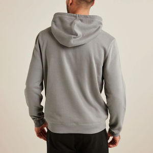 Sweat à capuche surdimensionné en molleton 100% coton, écologique, noir, fermeture éclair, épaules tombantes, tissu lourd, pour homme - Product Image 2