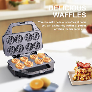Machine à <span class=keywords><strong>gaufres</strong></span> et sandwichs électrique 8 trous pour petit-déjeuner, appareil domestique DIY pour aliments légers, essentiels transfrontaliers pour le petit-déjeuner - Product Image 1