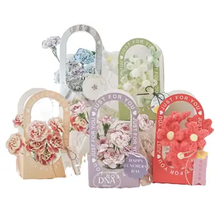 Vente en gros Offre Spéciale anniversaire Saint Valentin fleur sac à main coffret cadeau mariage emballage de boîtes à fleurs cadeau